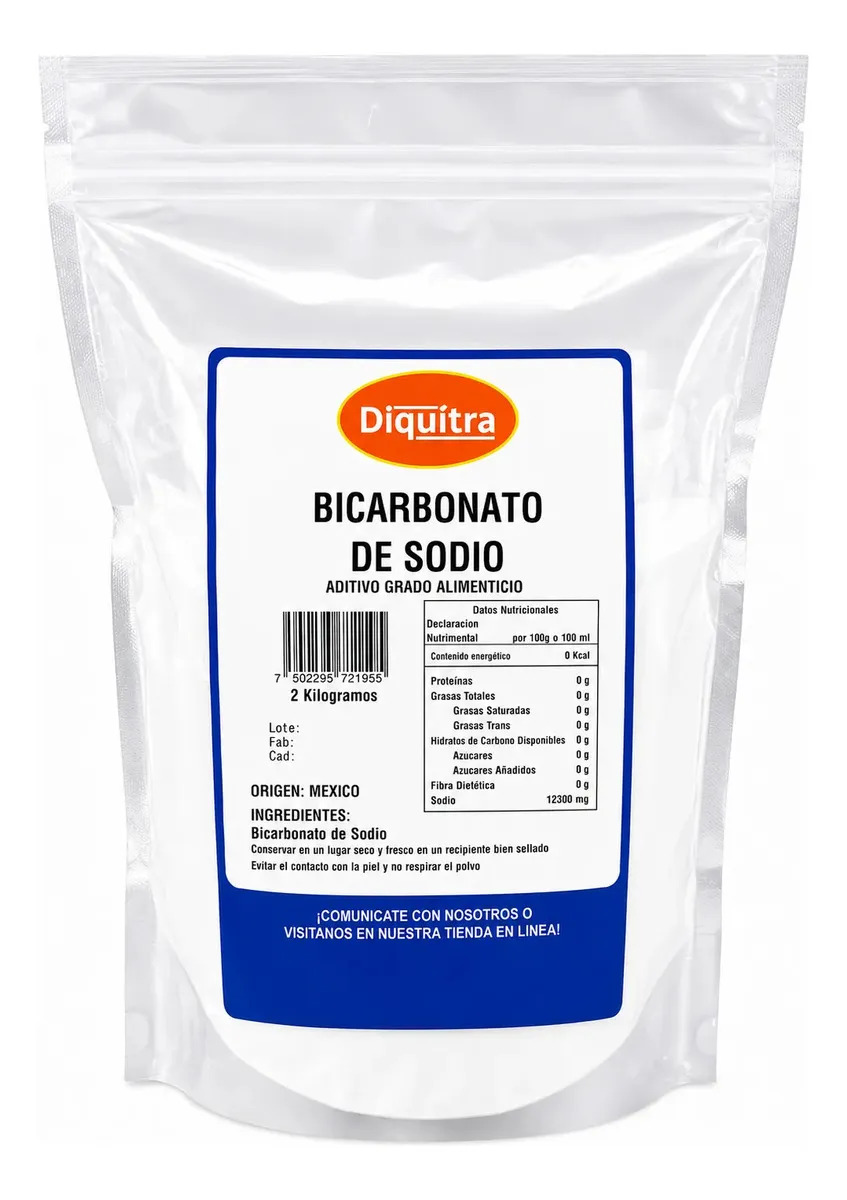 Bicarbonato De Sodio Grado Alimenticio 2 Kg Alta Calidad
