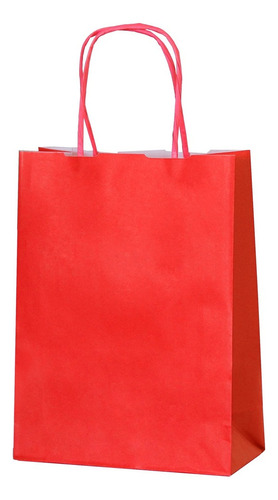 Pack 12 Bolsas Papel Color Rojo 21x15x8cm  