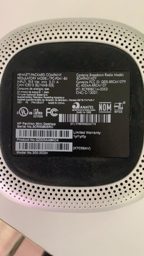 Computador Hp Pavilion Mini 300-202br Com Intel® Core I5-52