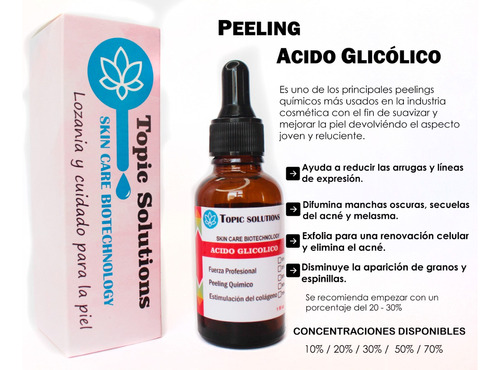 Peeling Acido Glicólico 30% Secuelas De Acne Manchas Arrugas