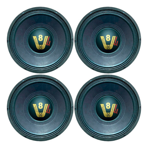 2 Pares Falante 12 Pol Woofer Compet 200w Rms 4 Ohm Potente