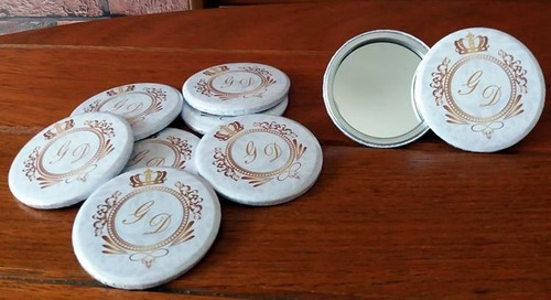 10 Espelhos Espelhinhos Bolsa Brindes Lembrancinha Casamento