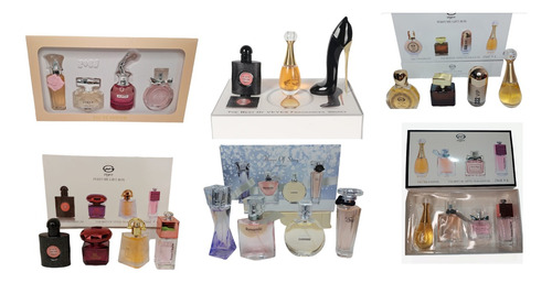 Lote 20 Perfumes Versión Mini Para Mujer, 6 Estuches/set