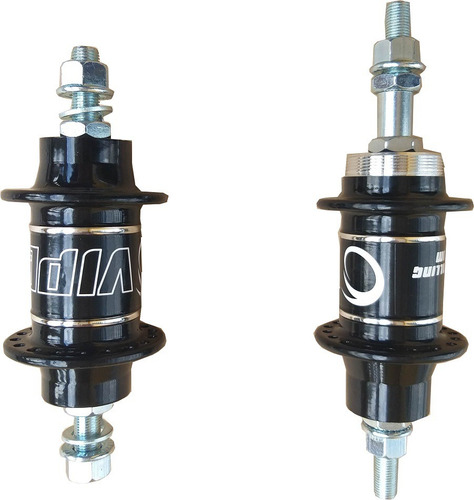 Imagem 3 de 3 de Par De Cubos De Rolamento Viper 36f Roletado Bike Preto