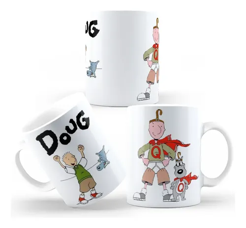 Caneca Doug Funnie Costelinha 325ml Cerâmica Presente Branco Doug ...