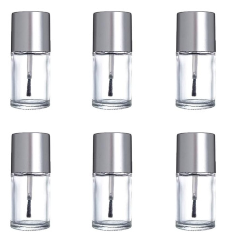 Botella De Esmalte De Uñas De Vidrio Transparente Rellenable