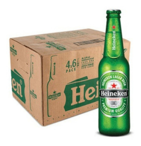 Cerveza Heineken Porron X 330cc. Caja X 24 Unidades Mls