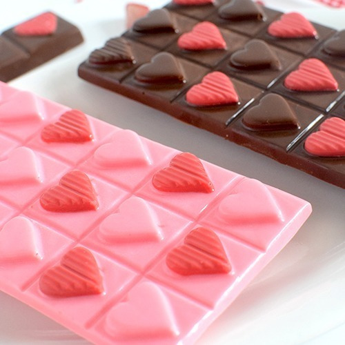 Set De 2 Moldes Placas Tabletas Corazón Parpen