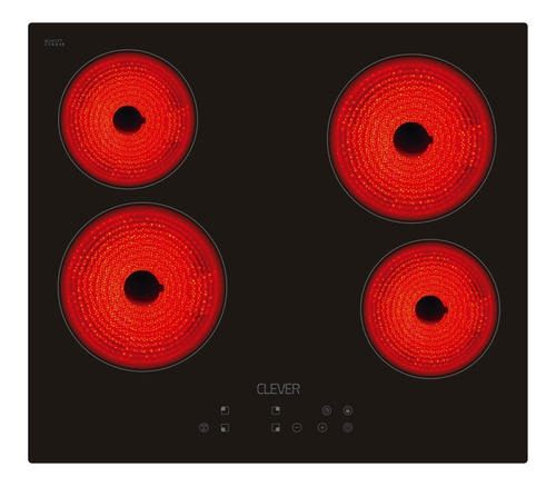 Imagen 1 de 5 de Anafe Electrico Clever 4 Hornall Vidrio Schott Vitrocerámico