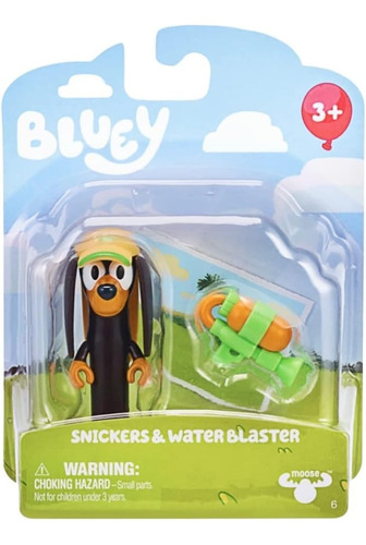 Bluey Muñeco Snickers Y Water Blaster Moose