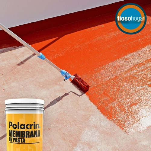 Imagen 6 de 10 de Membrana En Pasta Impermeabilizante 10 Lt Polacrin Colores
