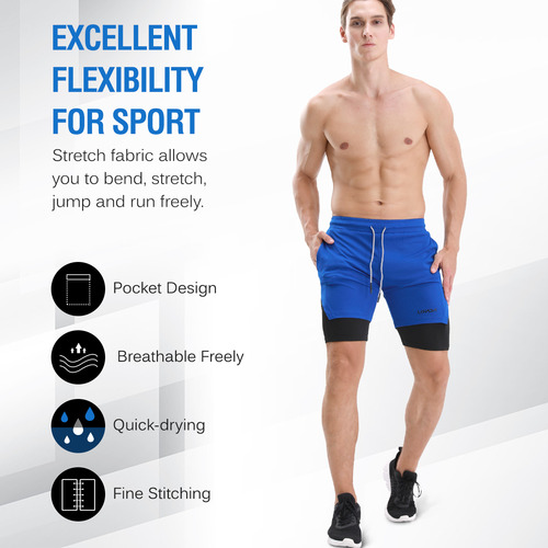 Pantalones Cortos Running For Lixada 2 En 1 Para Entrenamien
