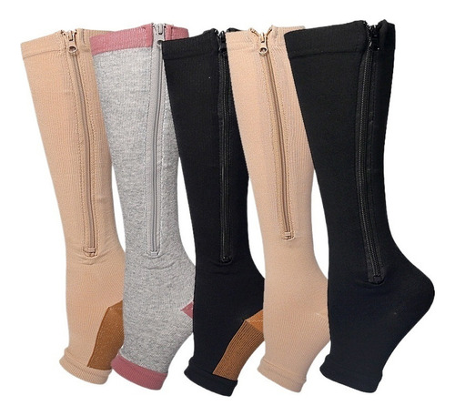 Calcetines Para Venas Varicosas Con Cierre, 5 Pares