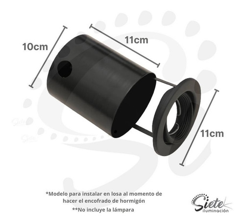 Embutido Circular Hormigón 1 Luz Gu10 Móvil Con Marco X 4u