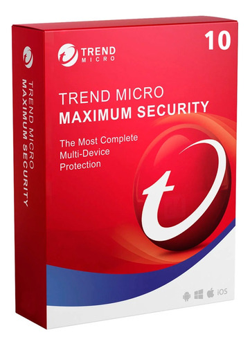 Antivirus Trend Micro Maximum Security 1 Año 10 Dispositivos
