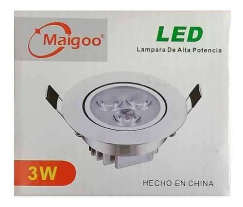 60 Pz Lampara Led Empotrable 3w Dirigible Plafon 6cm Mgdir3m