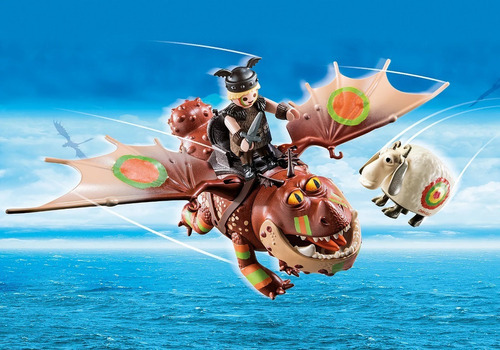 Figura Armable Playmobil Dragons Racing Barrilete Y Patapez 14
