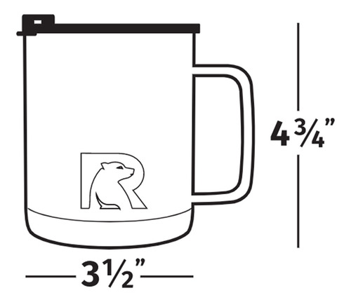 Imagen 5 de 9 de Taza Termica Rtic Ice Matte Con Tapa; 12 Oz Pc