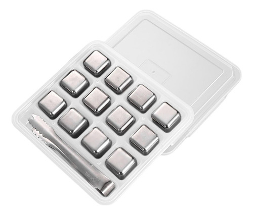 New,. Cubos De Hielo De Acero Inoxidable, Cubo 12 Plata Con