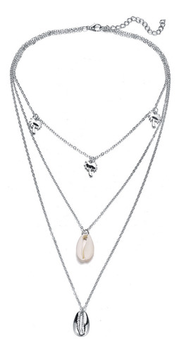 Collar De Perlas Multicapa Con Forma De Árbol De Metal Para