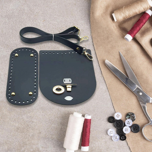 Bolsa De Ganchillo Con Base Inferior, Correa De Hombro