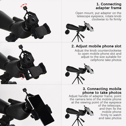 Montaje De Adaptador De Teléfono De Telescopio