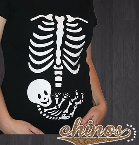 Playera Para Embarazada Rayos X Costillas Y Bebe