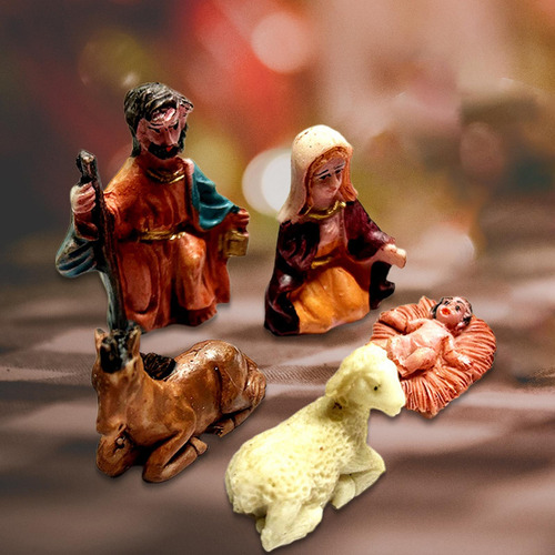 Juego En Miniatura De 5 Accesorios De Adorno Navideño Del