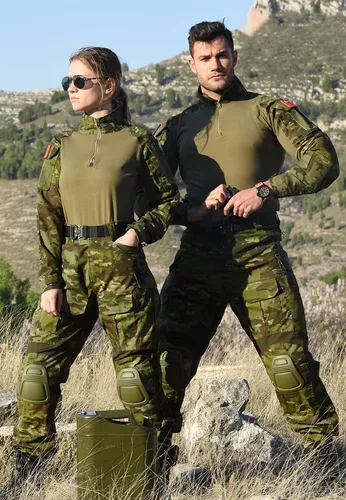 Traje Uniforme militar de combate táctico con coderas pantalones Táctico  con Protecciones – Tienda Online