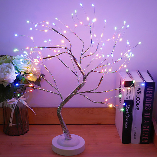Lámpara De Árbol De Bonsái Con 108 Led, Interruptor, Usb/bat