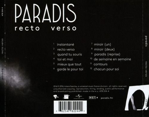 Cd Recto Verso (paradis (2)) Estándar