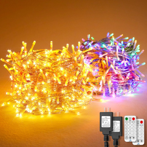 Paquete De 2 1000 Luces Led De Navidad, Extralargas De 360 P