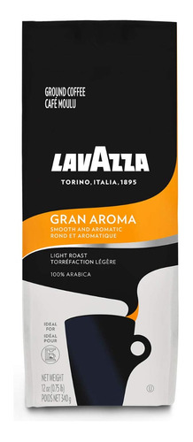 Lavazza Gran Aroma Ground Coffee Blend, Light Roast, 12 Oz