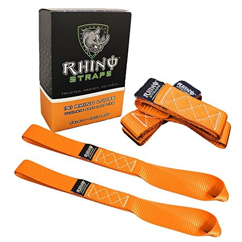 Rhino Usa Correas Suaves De Lazo De Motocicleta Loops (4pk)