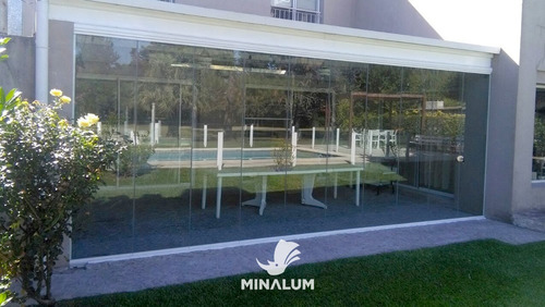 Cerramiento Minalum Vidrio Templado P/quincho Apertura Total