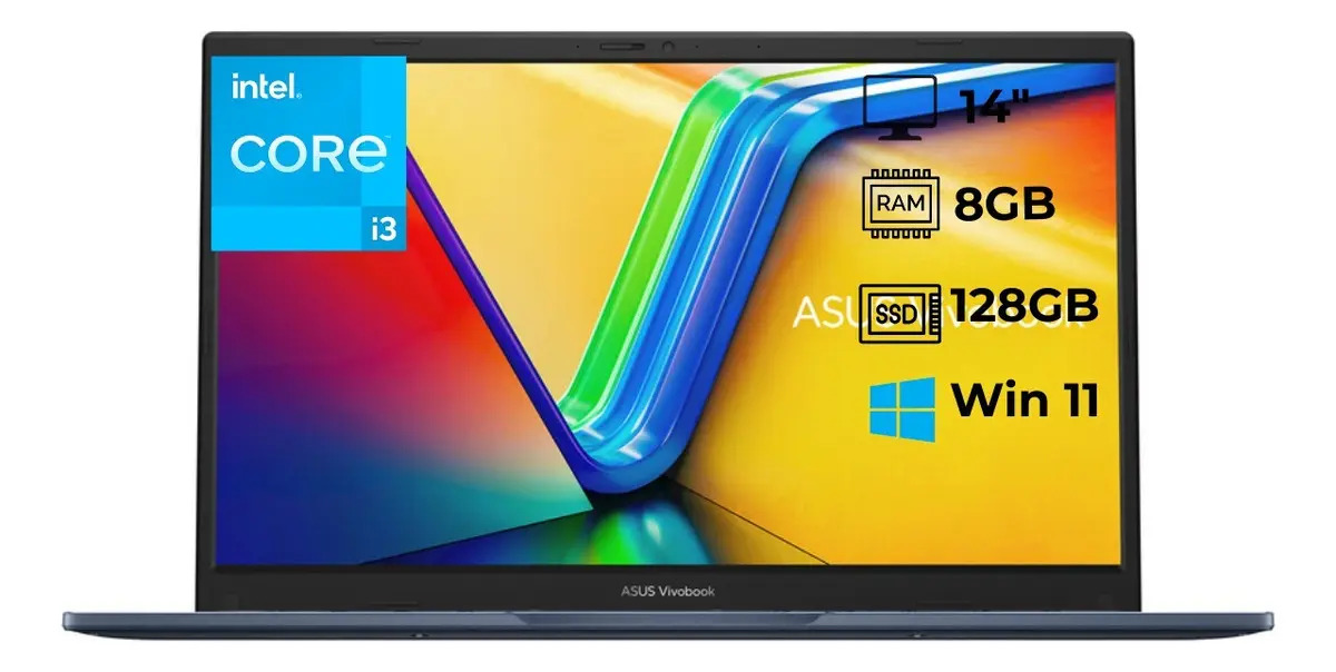 Notebook Asus Vivobook 14 I3 1315u 8gb 128gb Win11 Blue