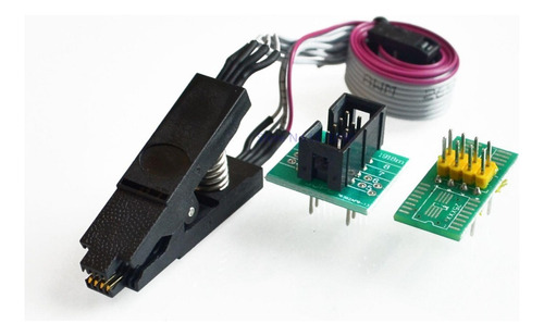 Programador Ch341a + Pinza + Soic8 200mil + Soic8 150mil