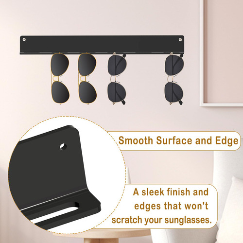 Organizador De Pared Para Lentes Bigfety Modelo Colgante 3 P Negro