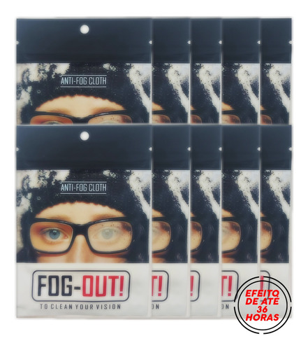 Imagem 2 de 5 de Kit C/10 Flanela Com Efeito Antiembacante P/ Oculos Ate 36h
