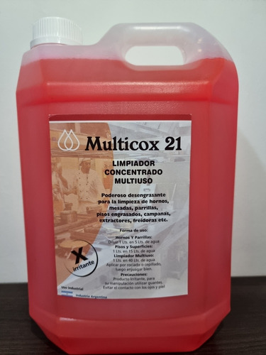 Desengrasante Multicox 21 - 5 Litros Muy Potente