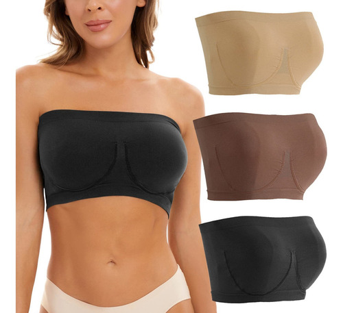 Pack De 3 Sujetadores Bralette Sin Relleno Sin Costuras Para