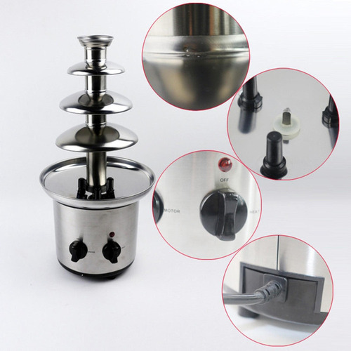 Shaoke Fuente De Fondue De 4 Capas, Cascada De Bricolaje