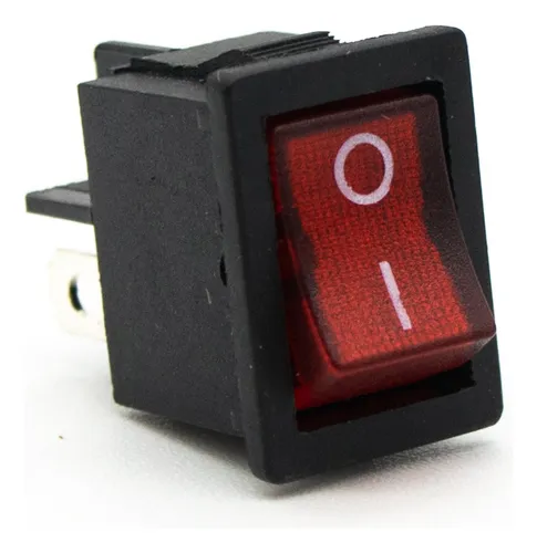 comprar 5 Llaves Tecla Interruptora Con Luz 3a 21.4x15mm Roja Spst