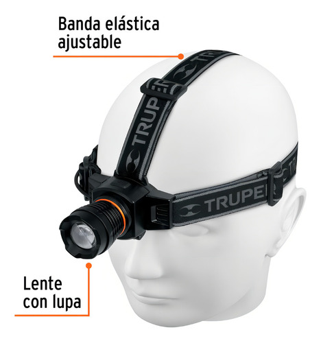 Linterna De Minero 1 Led 340 Lm Recargable Truper 16716 LI-CA-340R