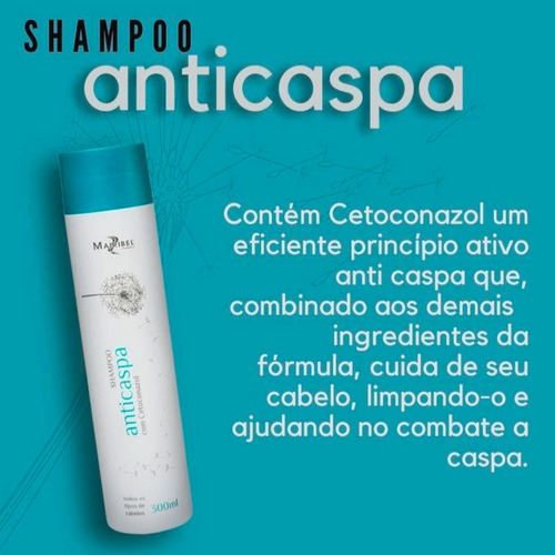 Kit 2 Shampoos Anticaspa Mairibel 300ml Limpeza E Prevenção