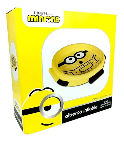 Alberca Inflable Minions 145x142x19 Color Amarillo