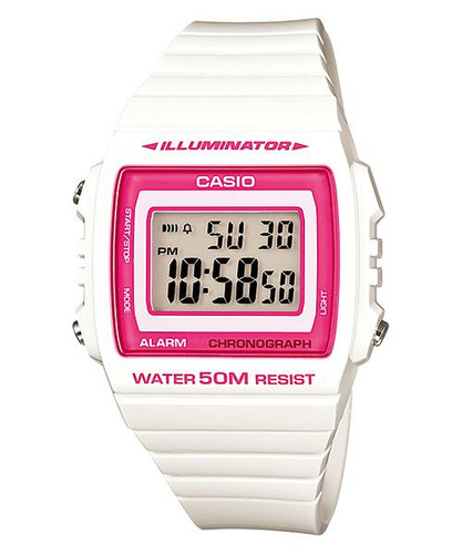 Reloj Mujer Vintage W-215h-7a2vdf Cronómetro de 1/100 segundos • Alarma • Luz de fondo LED • Resistencia al agua de hasta 50 m