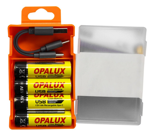 Bateria Recargable Li-ion Aa 1.5v 1460mah Con Entrada Tipo C