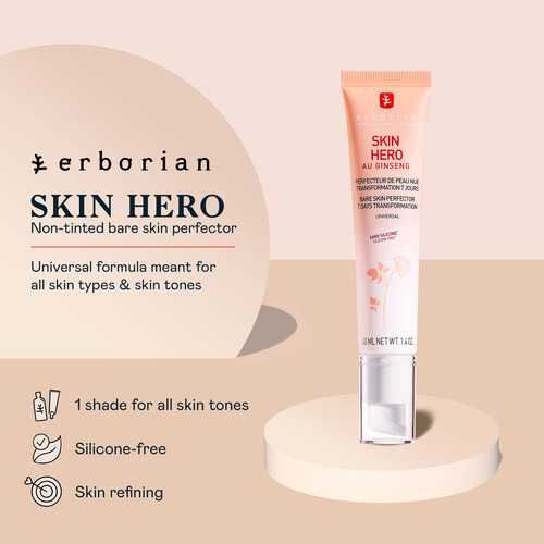 Crema Hidratante Facial Erborian Skin Hero White Ginseng 40m