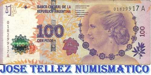 Bottero C001 $ 100 Evita Serie A Mb Palermo